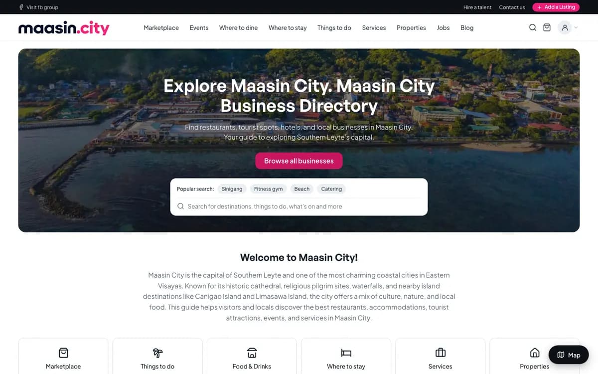 Maasin City homepage