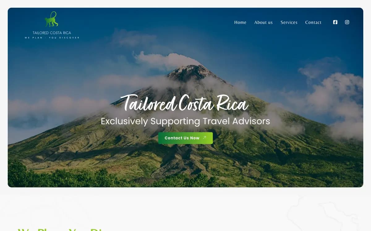 Tailored Costa Rica homepage