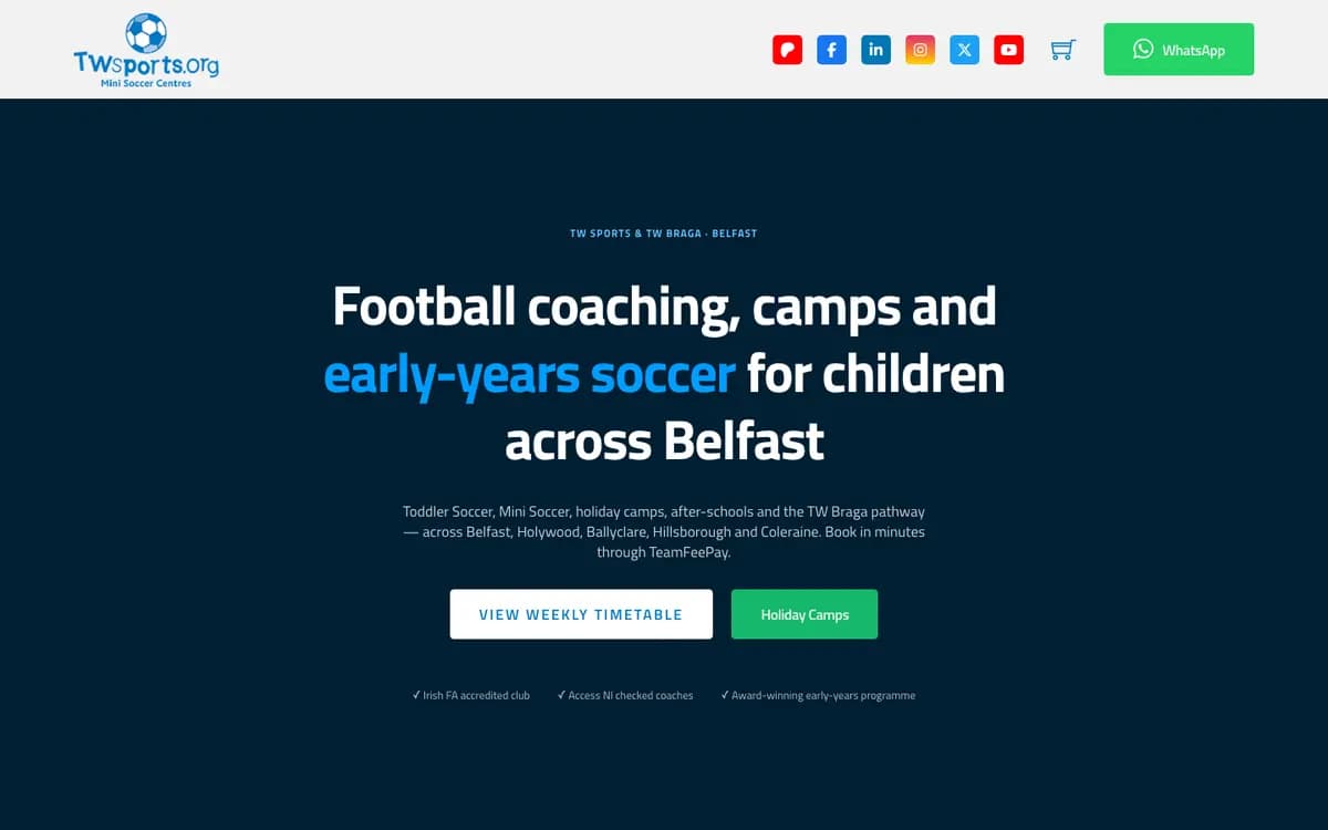 TW Sports homepage
